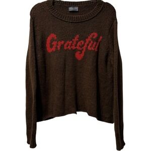 Wooden Ships A Grateful Heart Mohair Crewneck Sweater Soft Chocolate Brown S / M